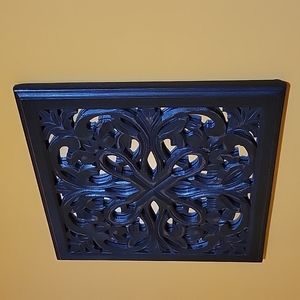 Wood decorated mirror